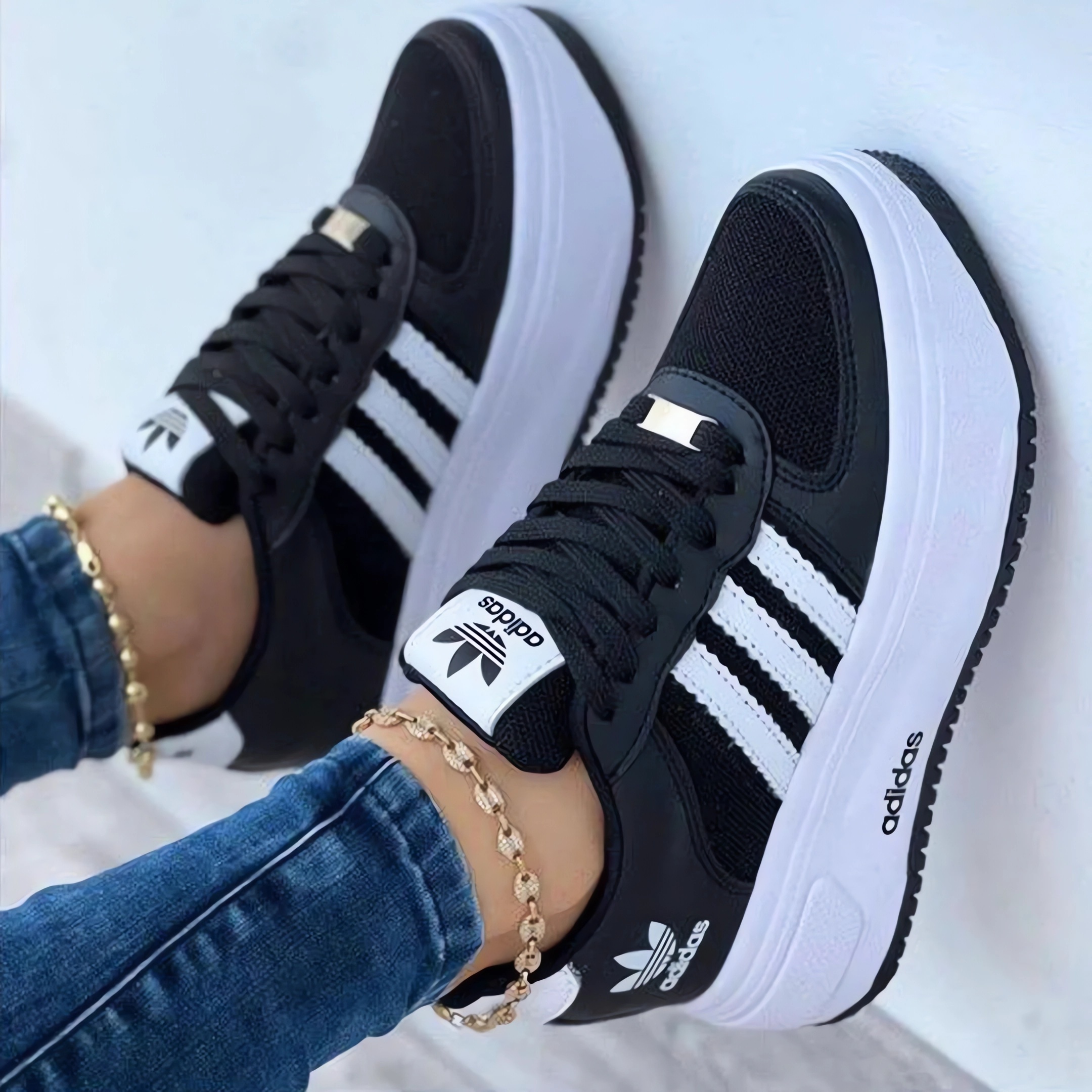 Women's Adidas® leather sneakers