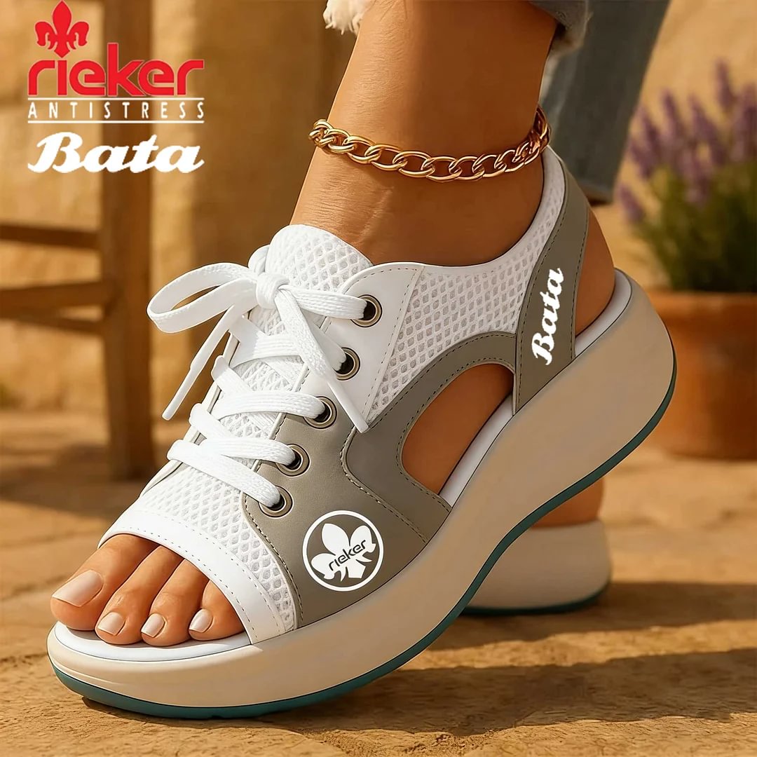2026 Rieker × Bata – nowe sportowe sandały rekreacyjne z wygodnym sznurowaniem i masującą podeszwą