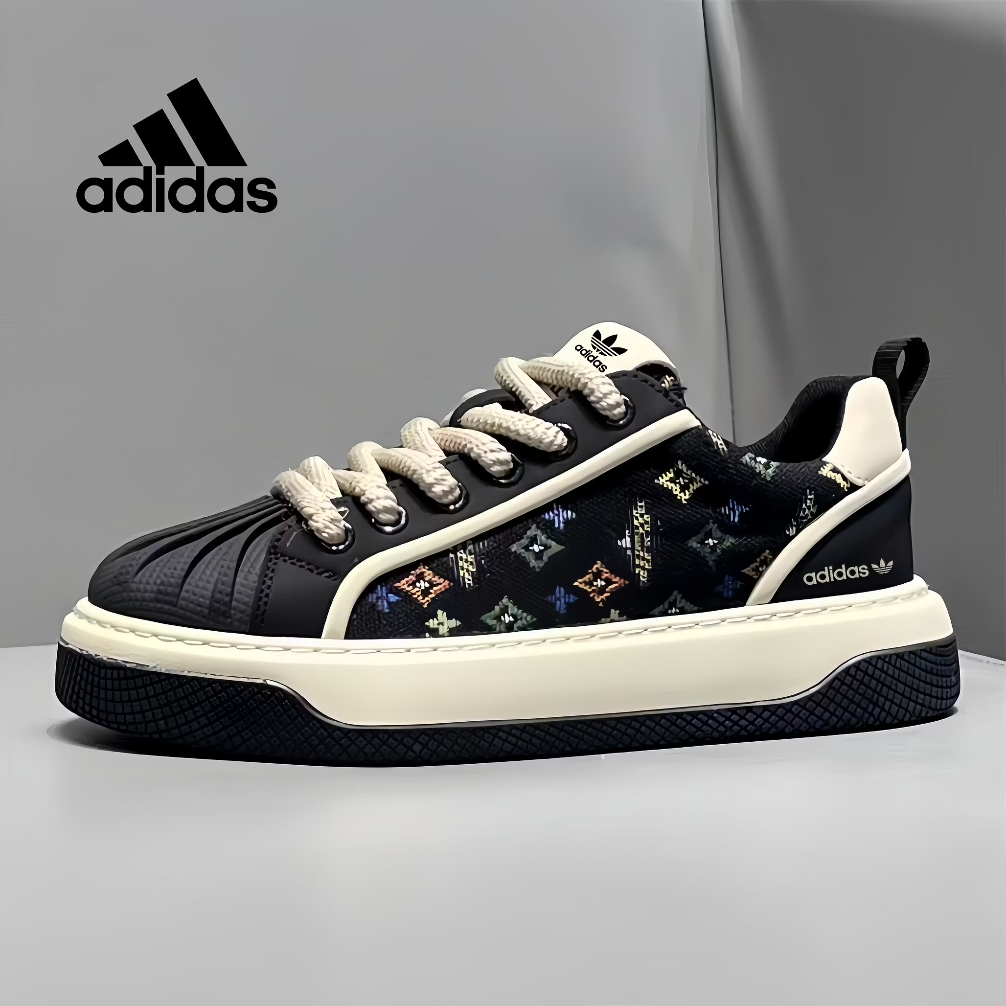 Adidas casualowe trampki z grubą podeszwą 2026