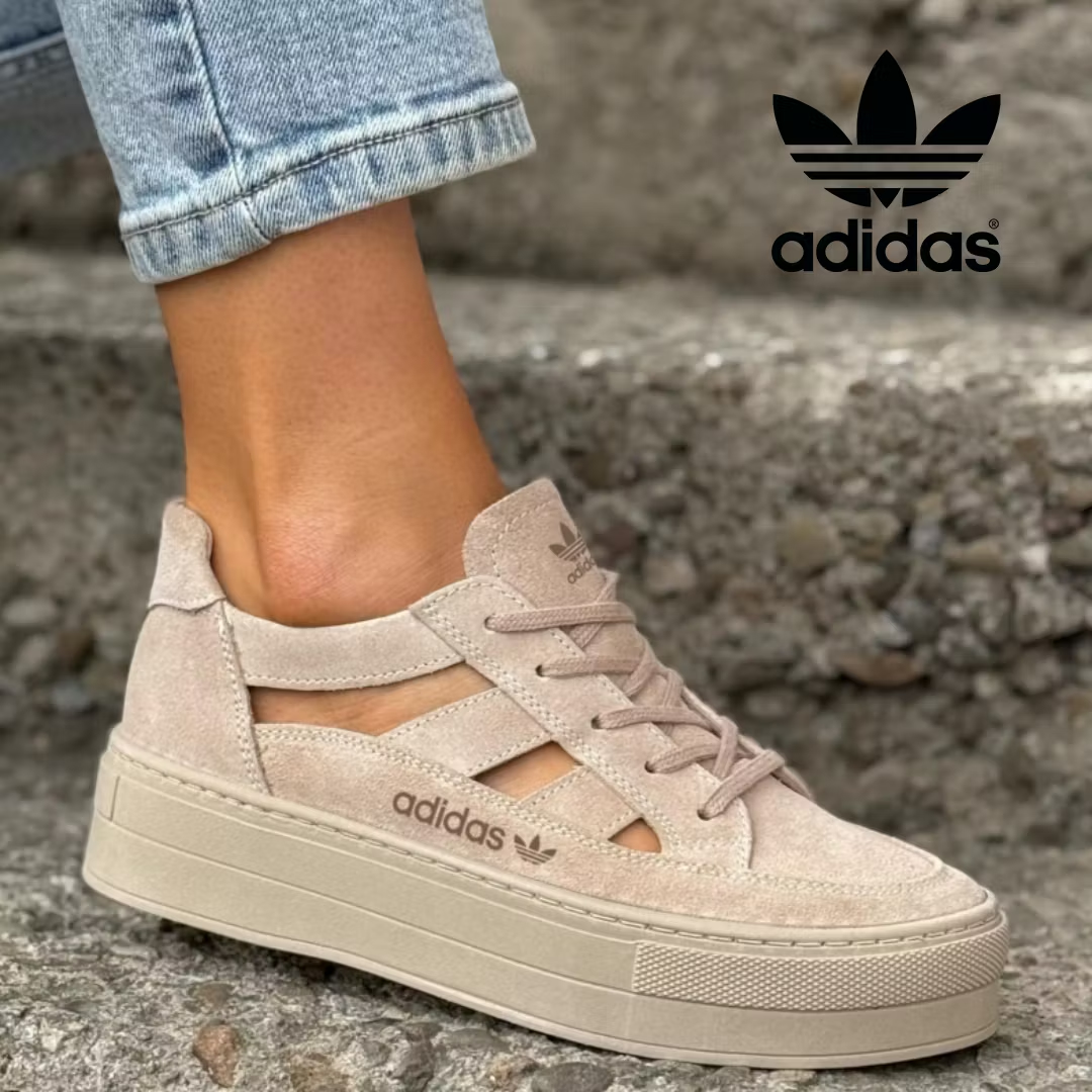 Buty damskie Adidas Originals na platformie z dziurami, w nowoczesnym stylu
