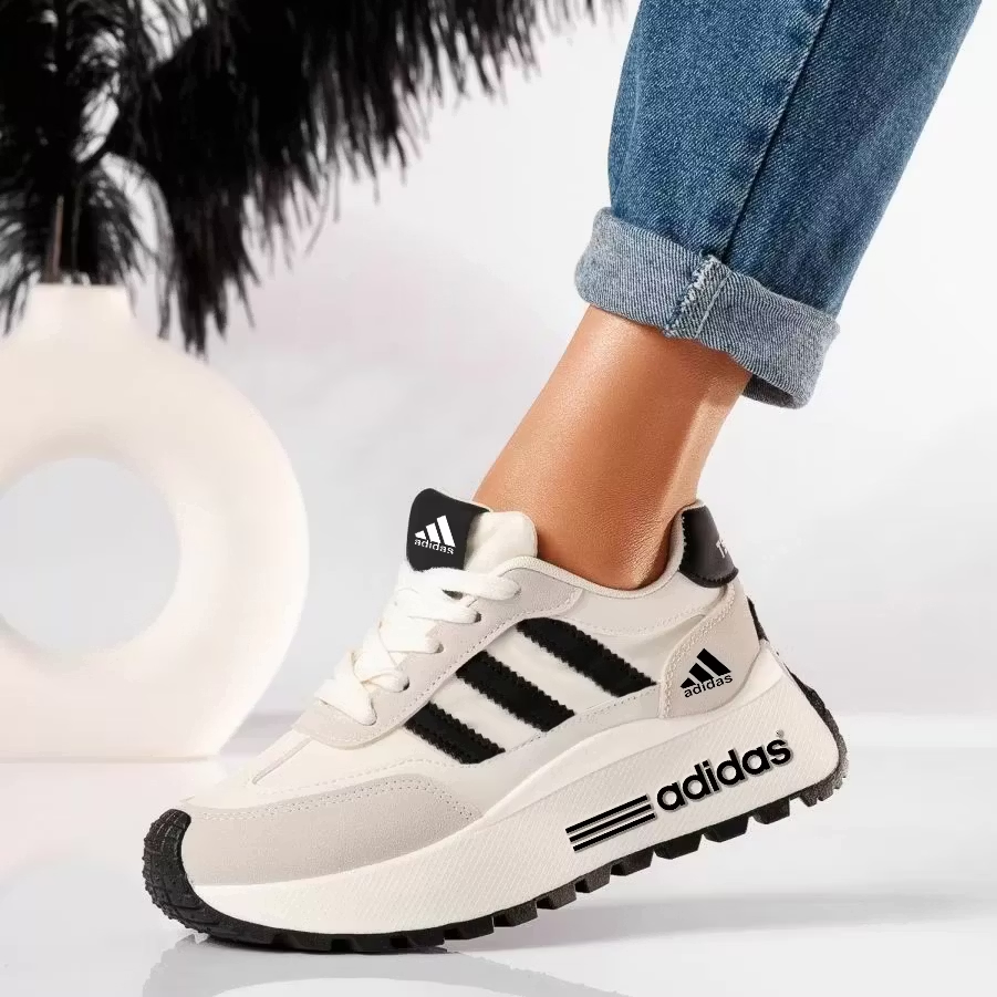Adidas 2026 Sneakersy przed Kostkę na Grubej Podeszwie