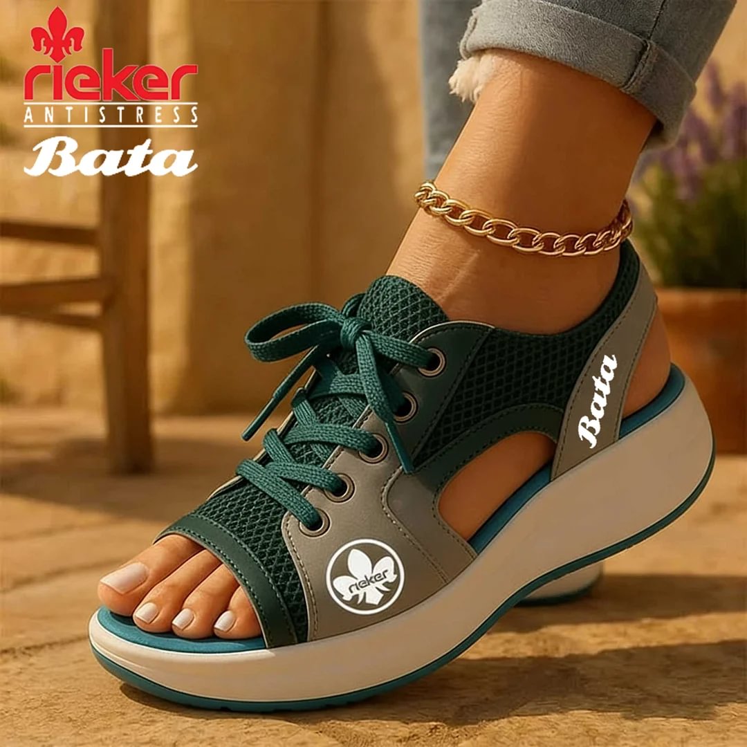 2026 Rieker × Bata – nowe sportowe sandały rekreacyjne z wygodnym sznurowaniem i masującą podeszwą