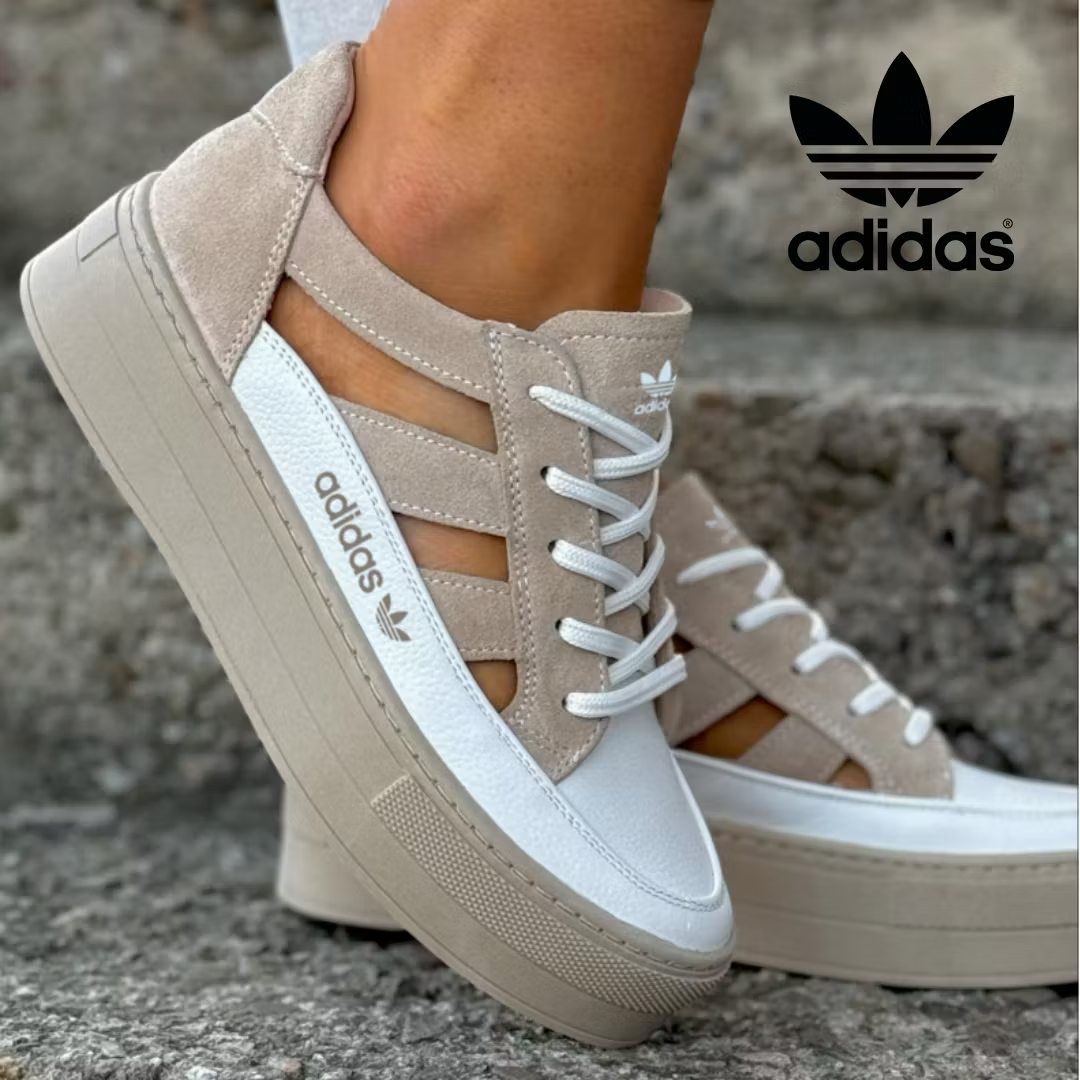 Buty damskie Adidas Originals na platformie z dziurami, w nowoczesnym stylu