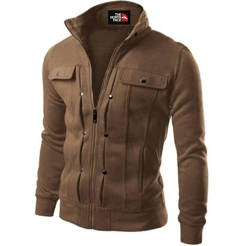 Kurtka męska The North Face® – biała, stylowa i ciepła odzież casual