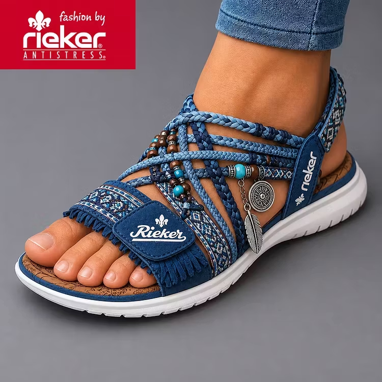 Rieker® Wygodne damskie sandały ortopedyczne z miękką podeszwą 2026