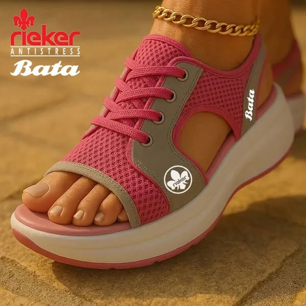 2026 Rieker × Bata – nowe sportowe sandały rekreacyjne z wygodnym sznurowaniem i masującą podeszwą