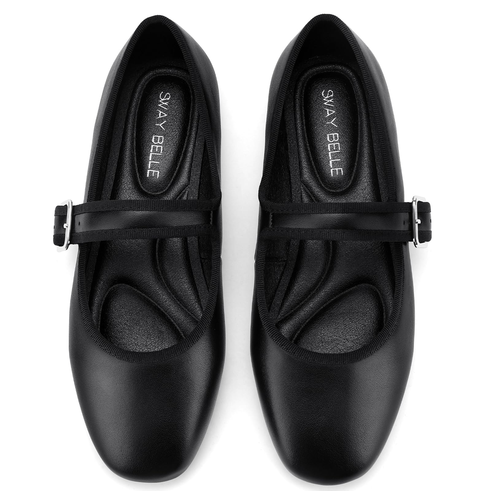 Womens Velvet Mary Jane Ballet Flats