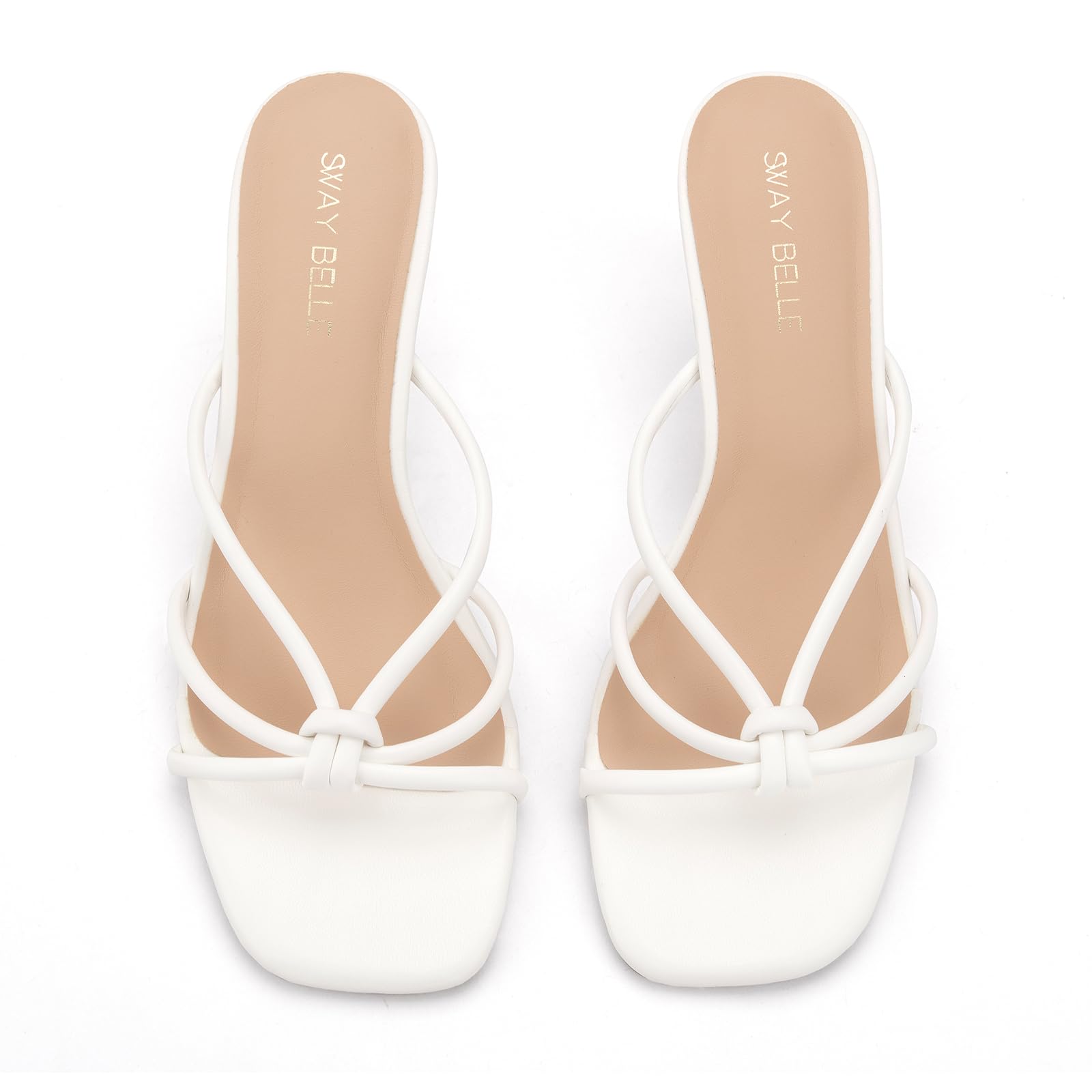 Womens Strappy Kitten Heels Square Open Toe Stiletto Heels