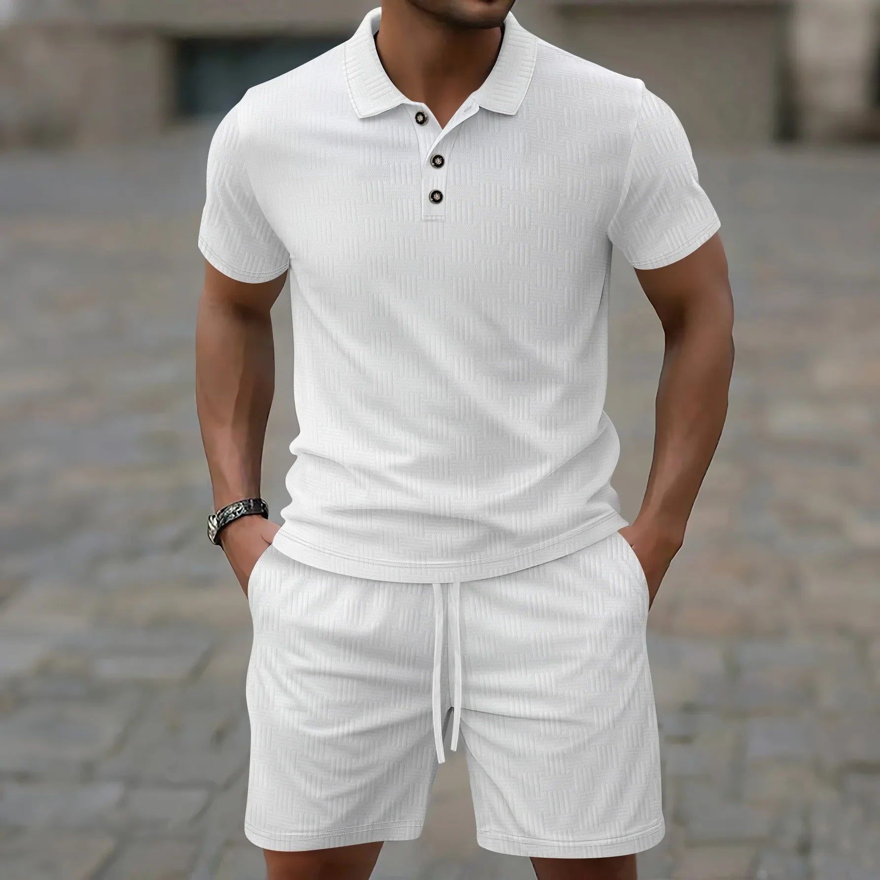 Zomer Poloset Met Knopen