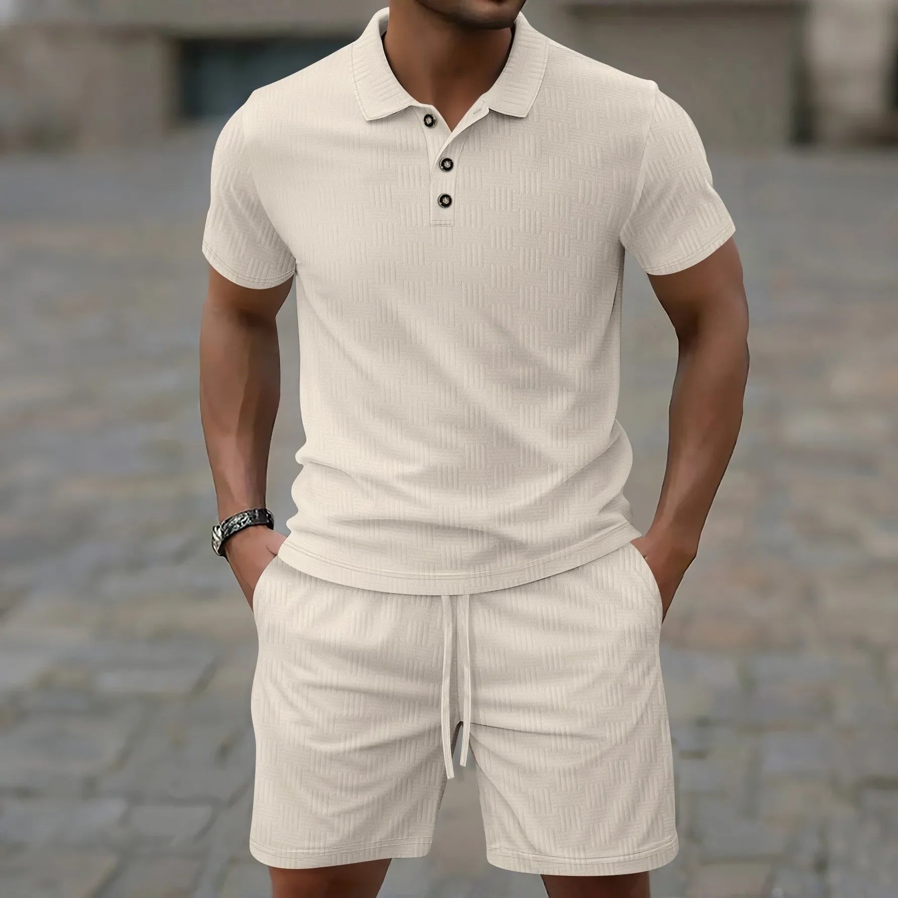 Zomer Poloset Met Knopen