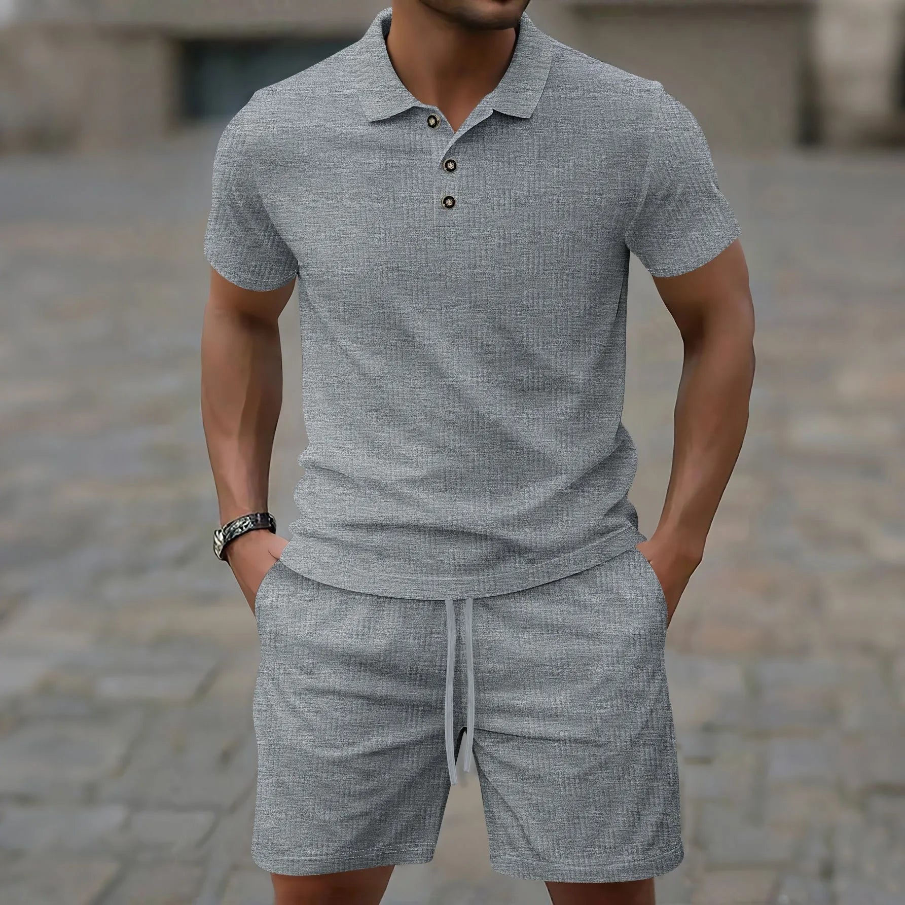 Zomer Poloset Met Knopen