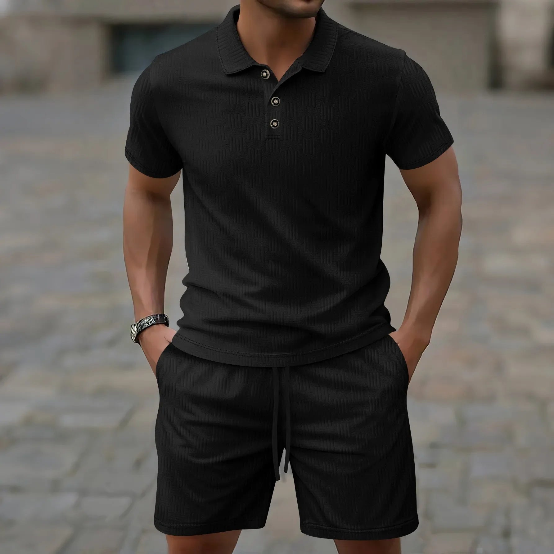 Zomer Poloset Met Knopen