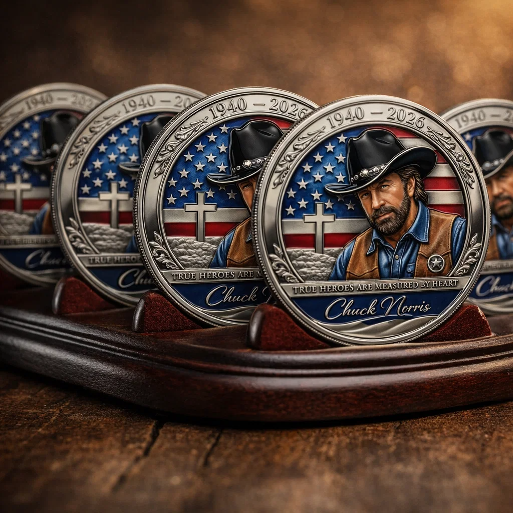 ❤️Buy 3 Get Free Shipping - 🇺🇸🥋Chuck Norris Legacy Tribute 3D engraved Memorial Coin❤