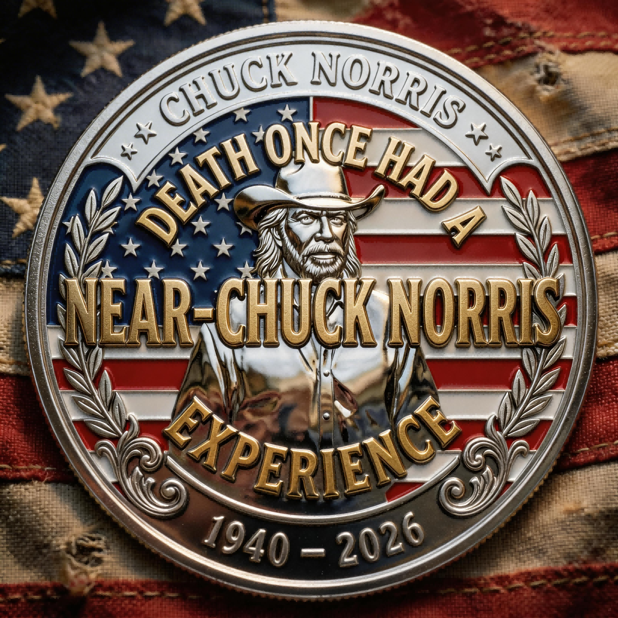 ⚡️Last Day 49% OFF - 🇺🇸Chuck Norris Legend Tribute 3D engraved Memorial Coin🖤