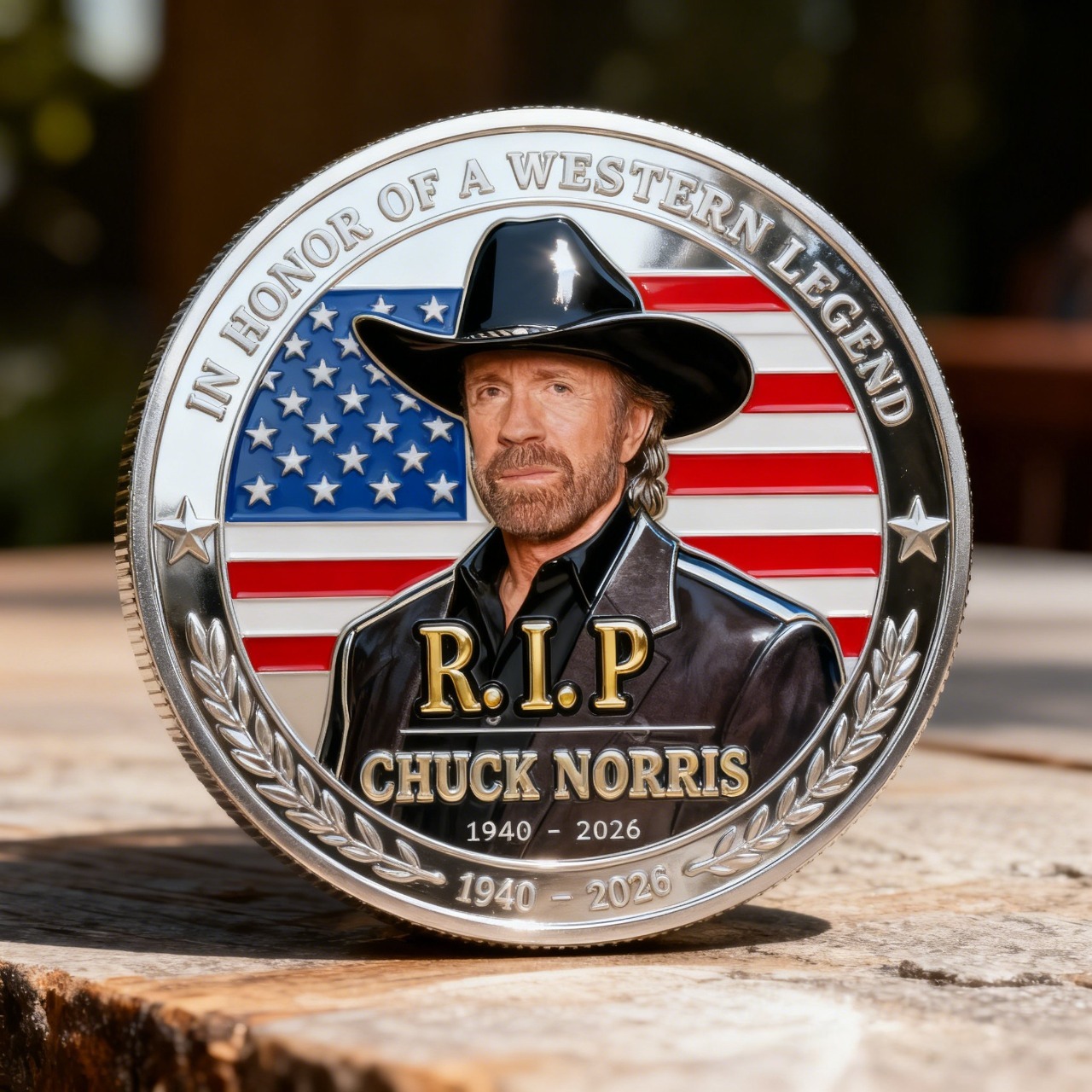 🙏Last Day 60% OFF For Chuck's Fans - 🎗️🇺🇸 Western Legend Tribute Commemorative Coin – “Legends Never Die”