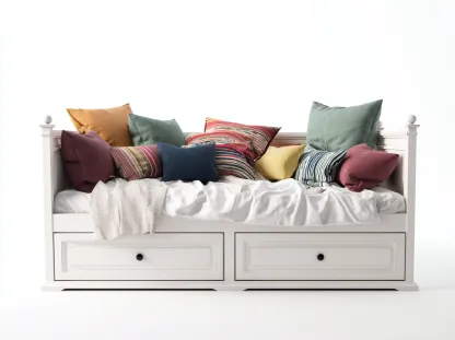 Sofá cama de madera con cajones 200x90x85 cm blanco para sala de estar y dormitorio - diseño clásico-Havengobase