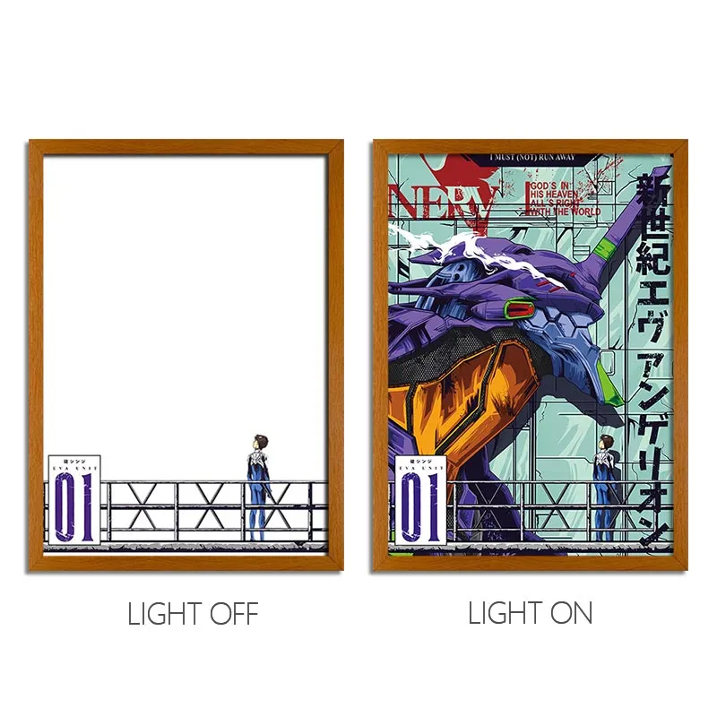 MORE SERIES - Asuka EVA Unit-02 LED Light Art, Neon Genesis Evangelion Anime Glow Painting