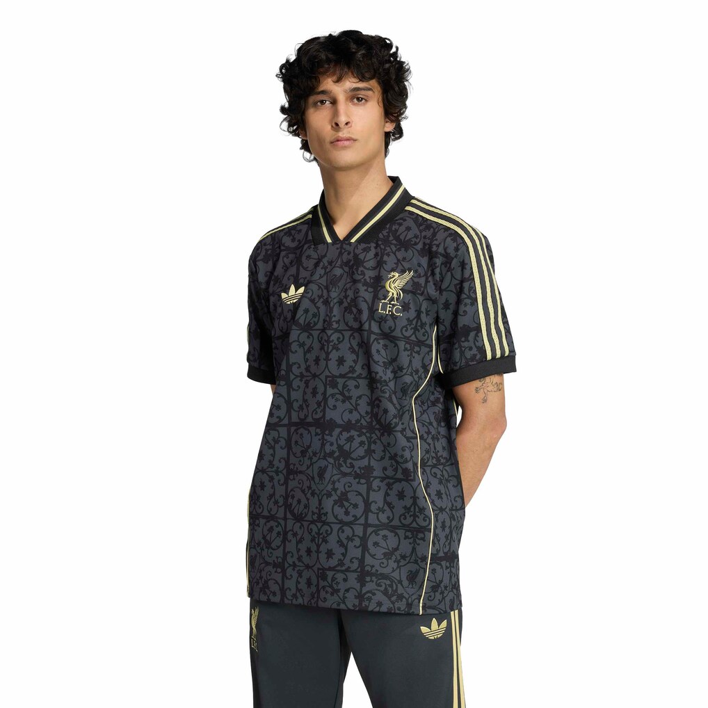Liverpool adidas Unisex Lifestyler Fashion Jersey - Gray