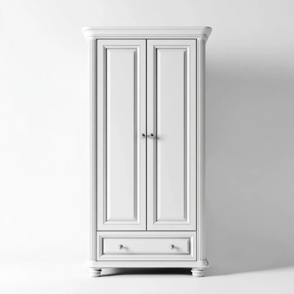 Kleiderschrank Holz 200x100x60 cm - Weiß