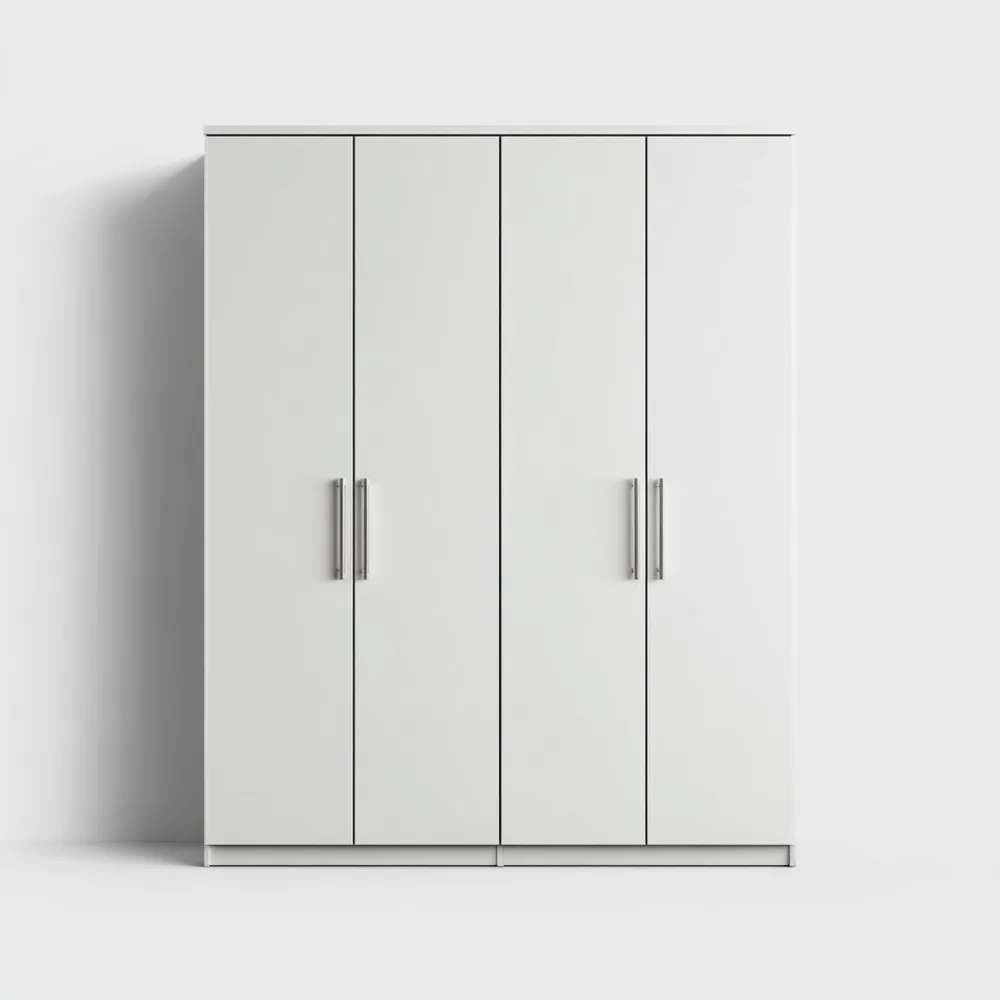 Kleiderschrank MDF 200x60x220 cm - Weiß