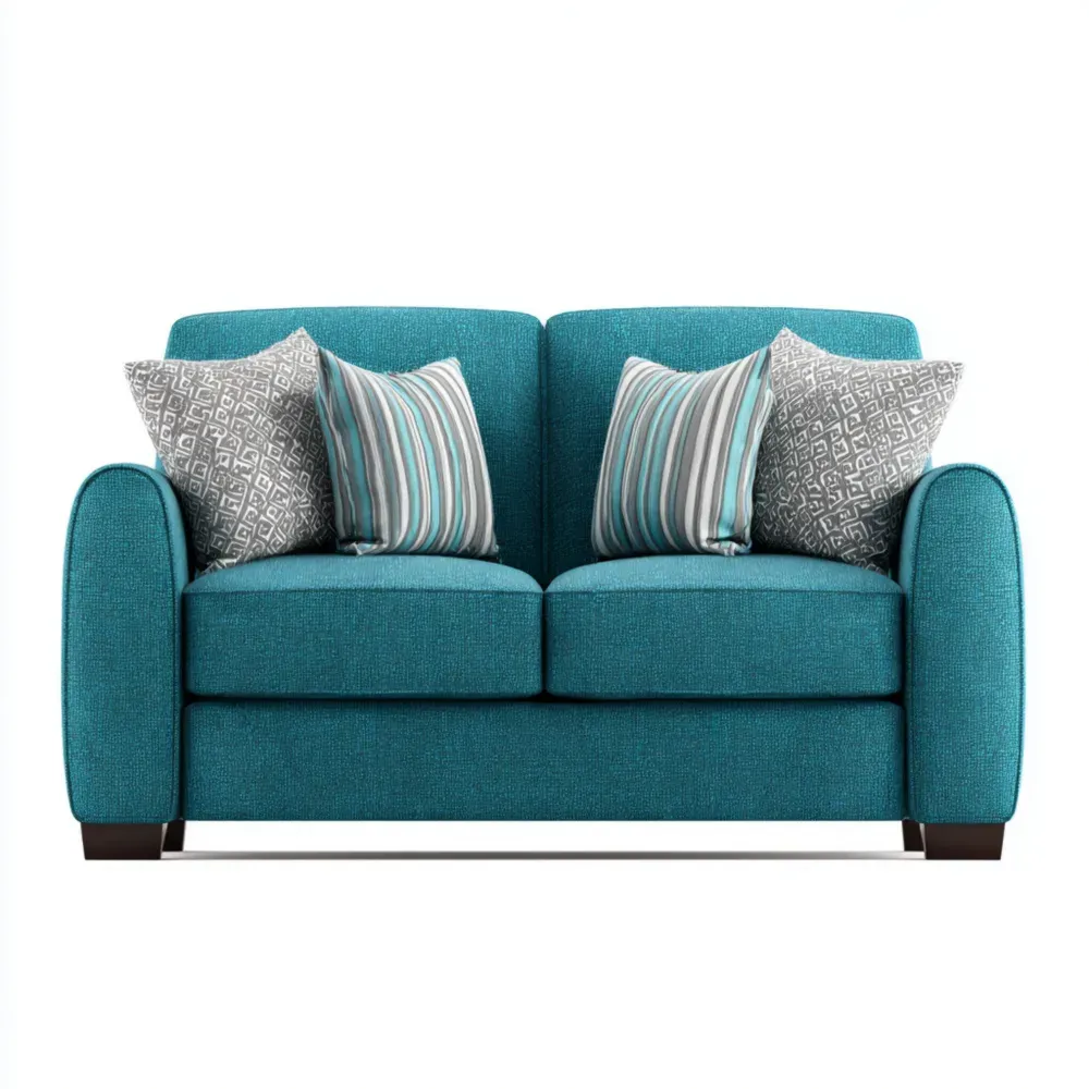 2-Sitzer Sofa Stoff Türkis