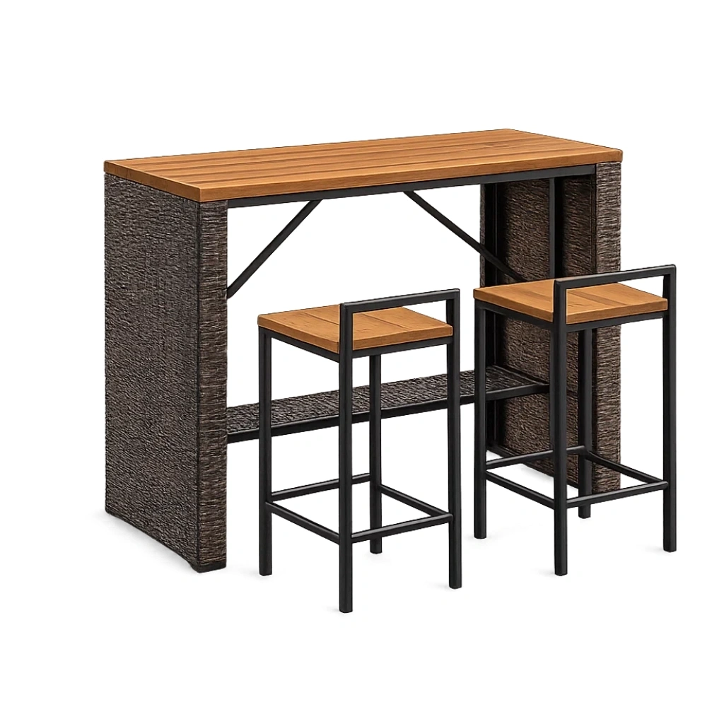 Ensemble table bar avec tabourets - FURNIELEGANT