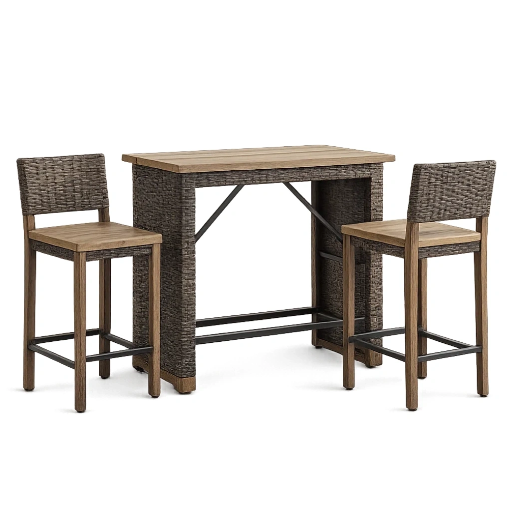 Ensemble table bar avec tabourets - FURNIELEGANT