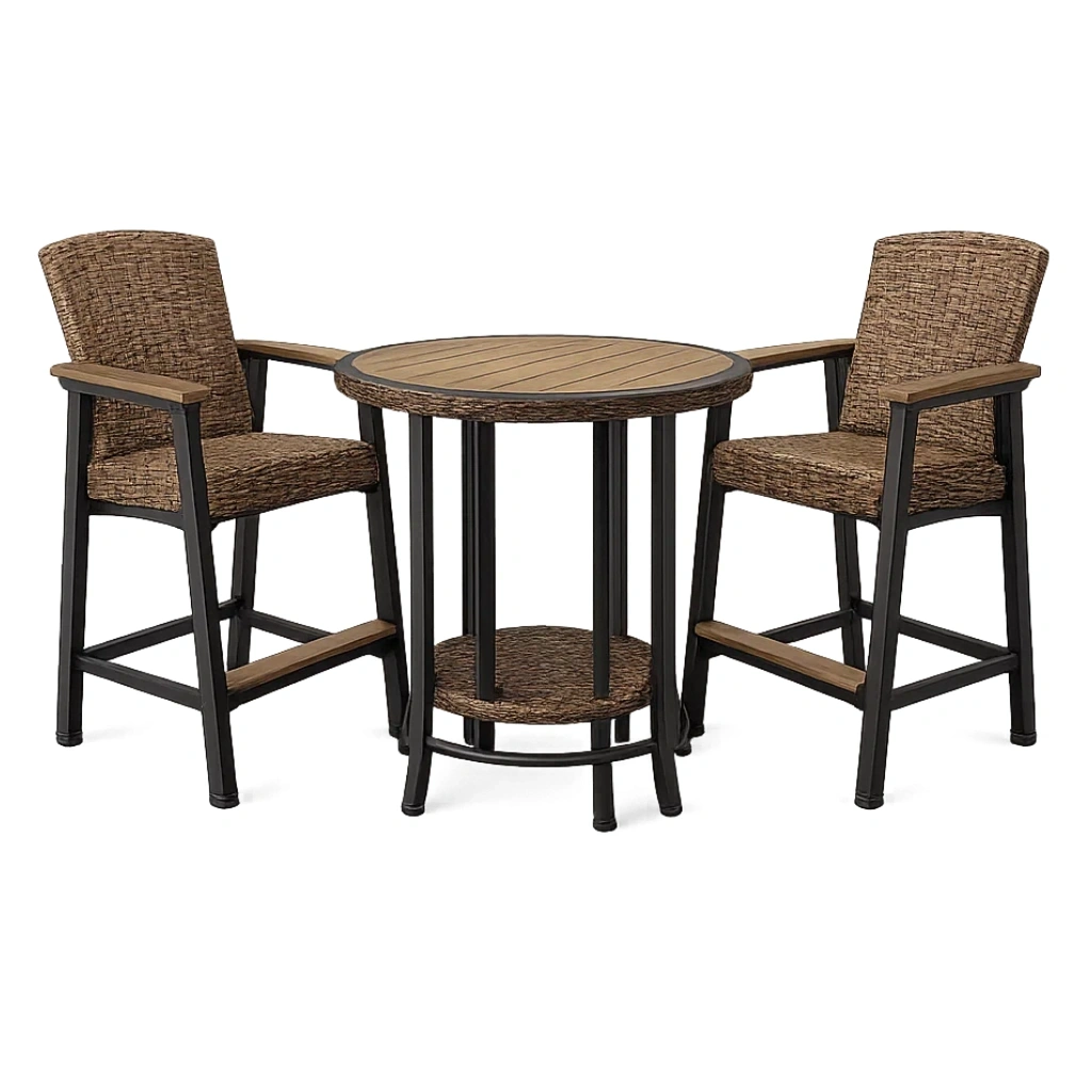 Ensemble table bar avec tabourets - FURNIELEGANT