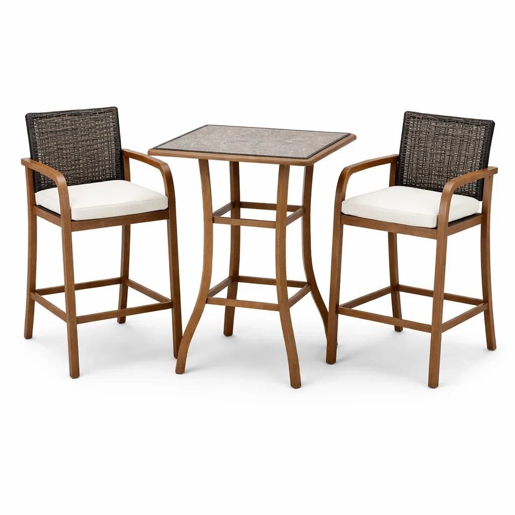 Ensemble table bar avec tabourets - FURNIELEGANT