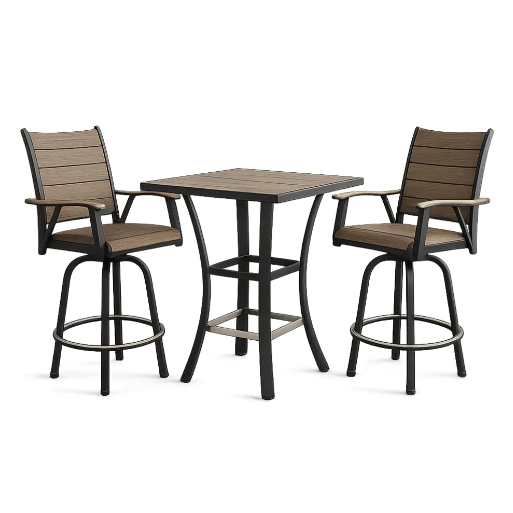 Ensemble table bar avec tabourets - FURNIELEGANT