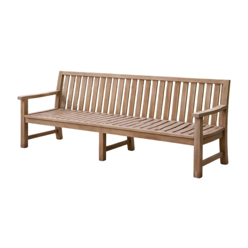 Banc de jardin en bois de teck pour extérieur 200x60x90 cm-furniatelier