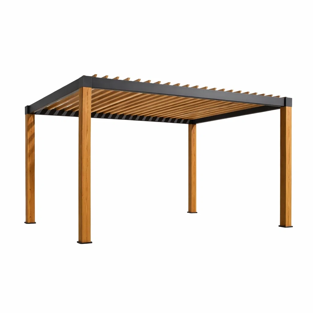 Pergola en bois et aluminium-nestkingdom