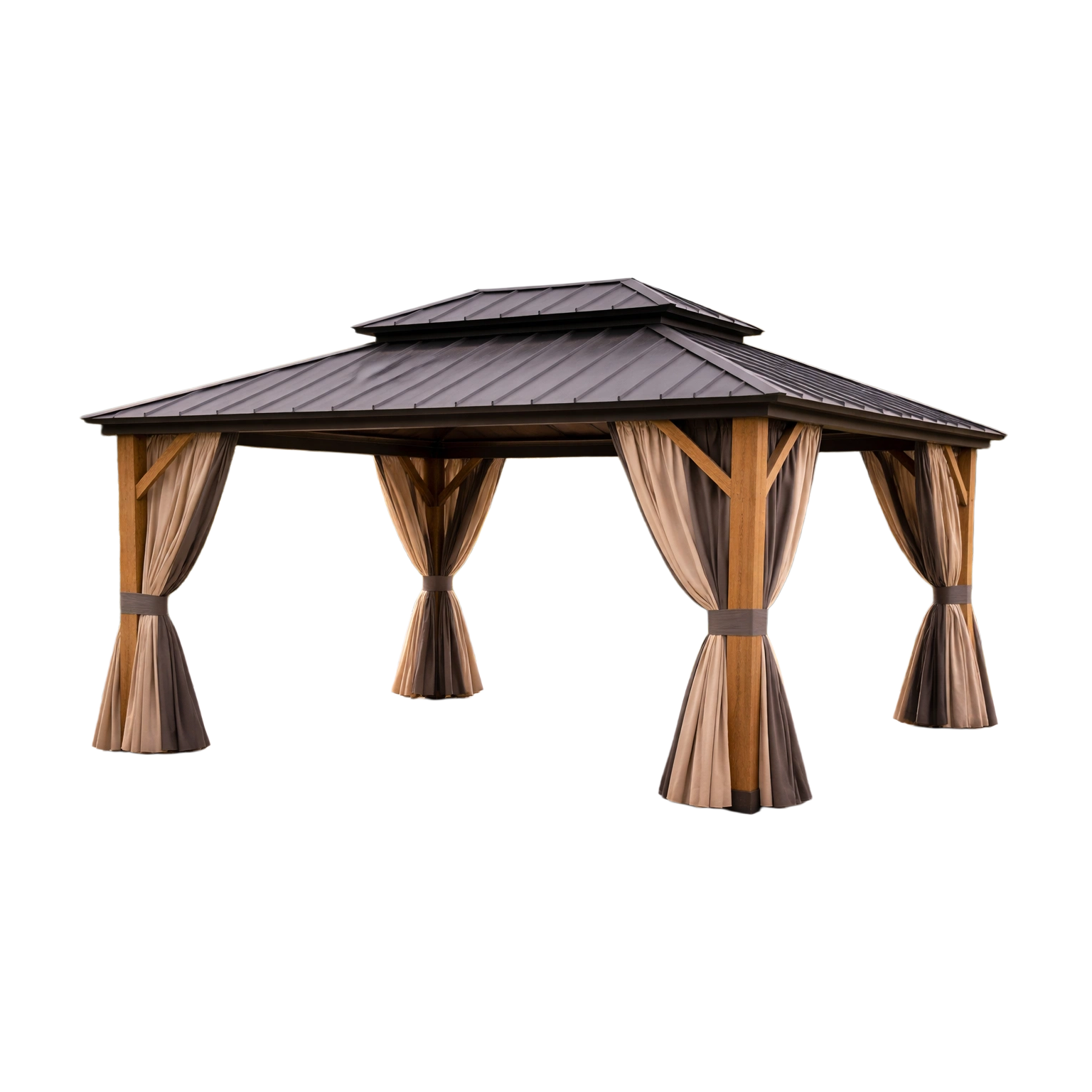 Tonnelle de jardin en bois et acier-nestkingdom