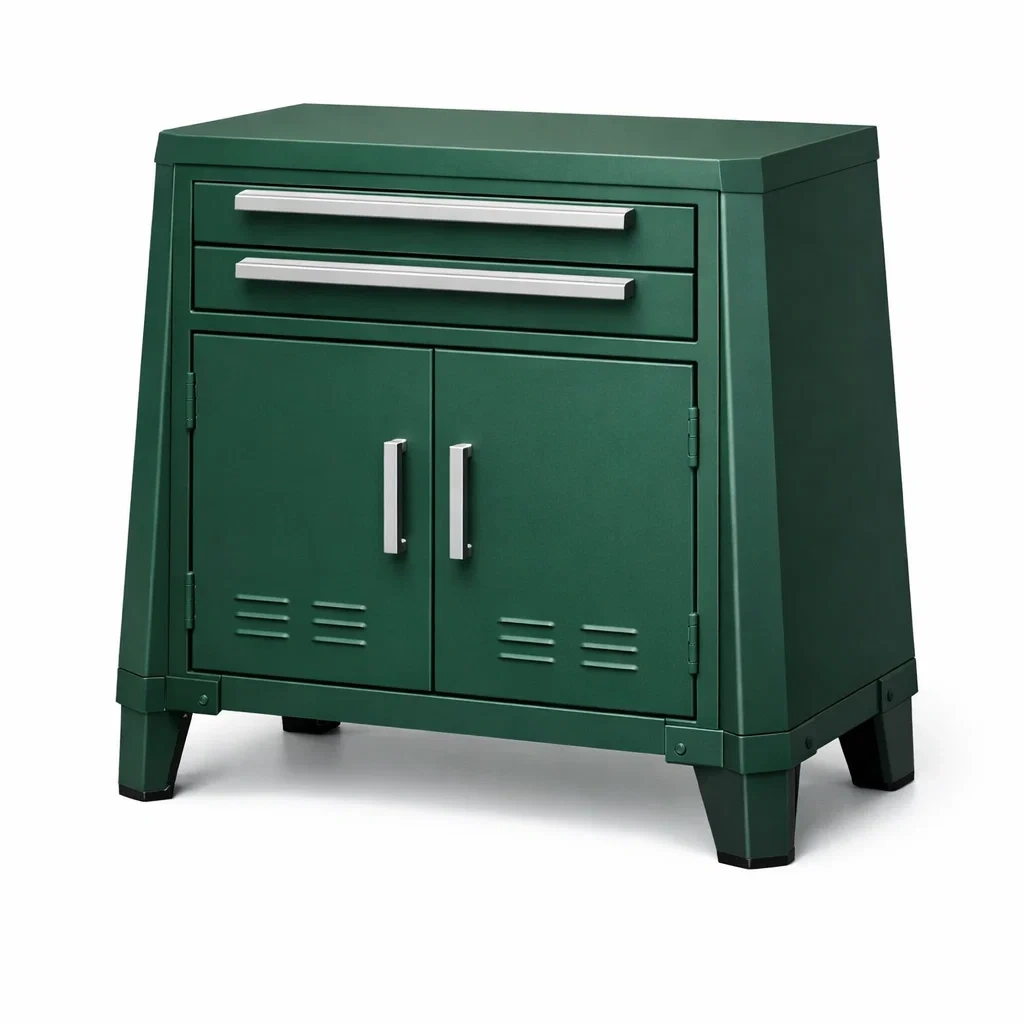 Werkzeugschrank mit schubladen stahl grün mit türen-furnabode