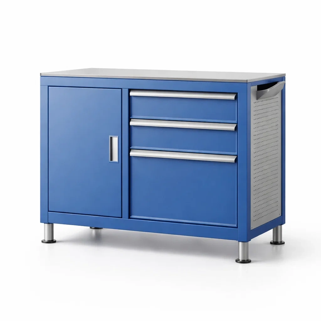 Werkzeugschrank mit schubladen metall blau 90 x 50 x 85 cm-homvilla
