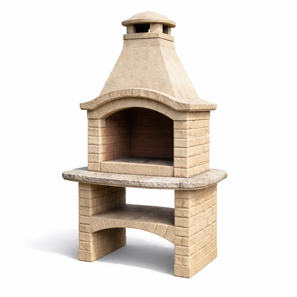 Grill beton sandfarben 160 x 110 x 65 cm-homvilla