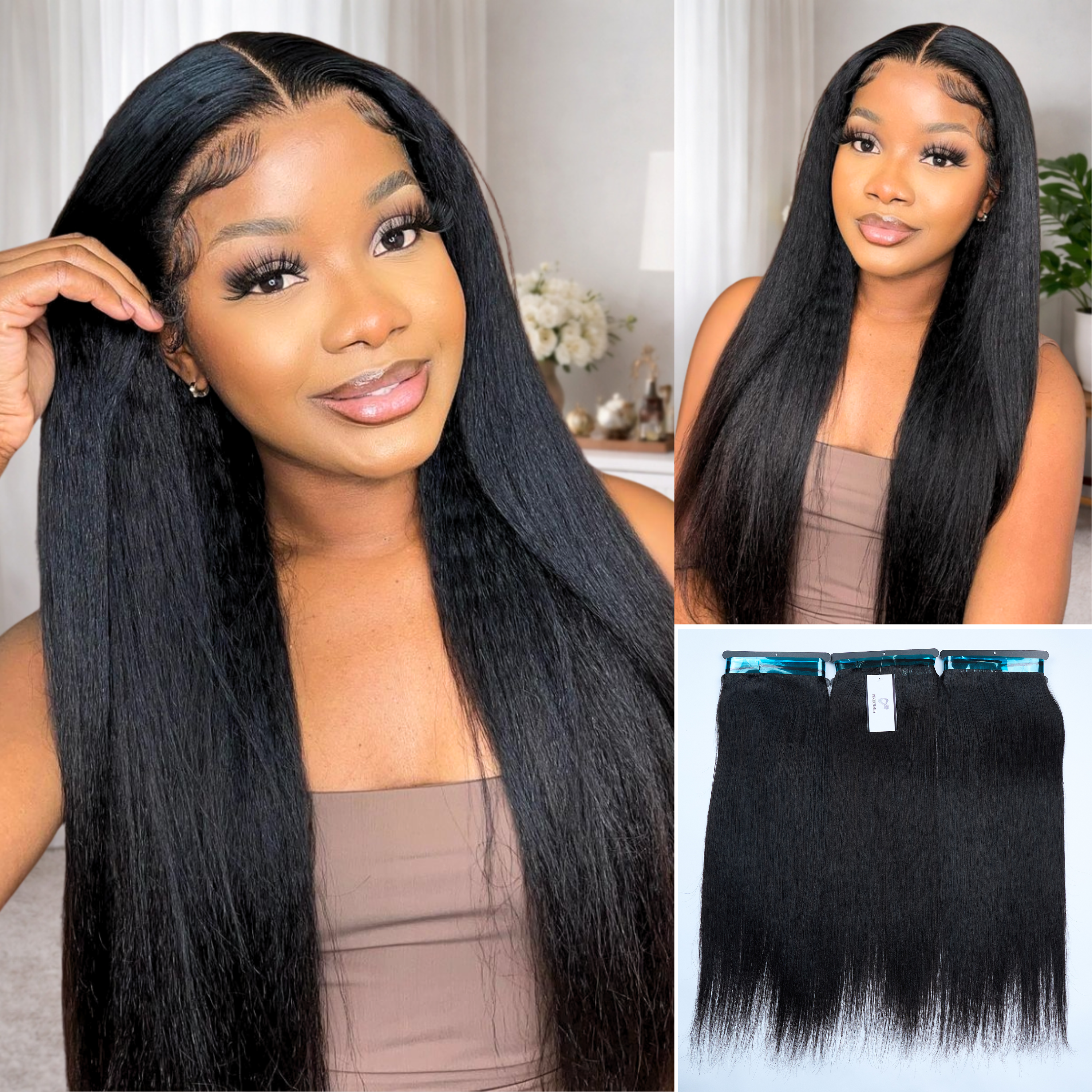[PRE-GLUE BUNDLES] Pre-Glued Bundle: Press-Set & Slay! PEELN'SLAY: No Glue All-in-One Reusable Hair Kit (Wig Cap Included)