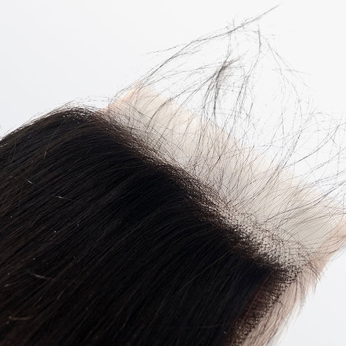 [Trippy Hair] Upgrade Straight Transparent Lace Closure 2"x6";4"x4";5"x5";13"x4"; #1B Natural Black 12-20inch Hair Pieces