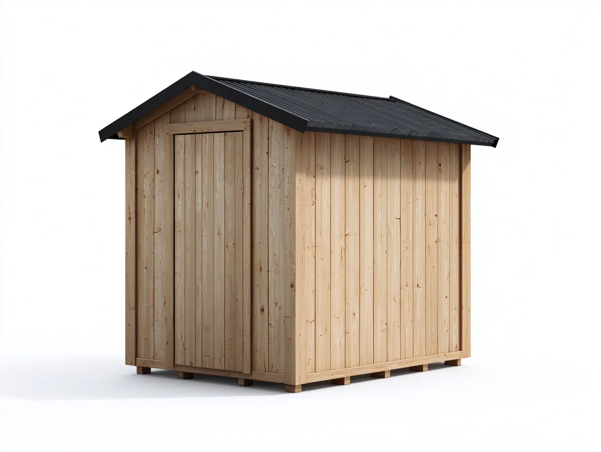 Casetas de jardín de madera con 1 puerta 210x180x200 cm - marrón-negro - diseño clásico para almacenamiento exterior-Roomgolab