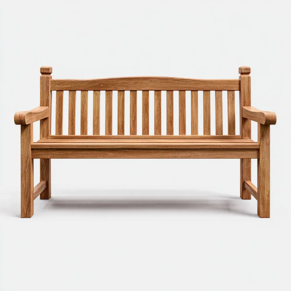 Holz Gartenbank Eiche 120x60x90 cm - Natur