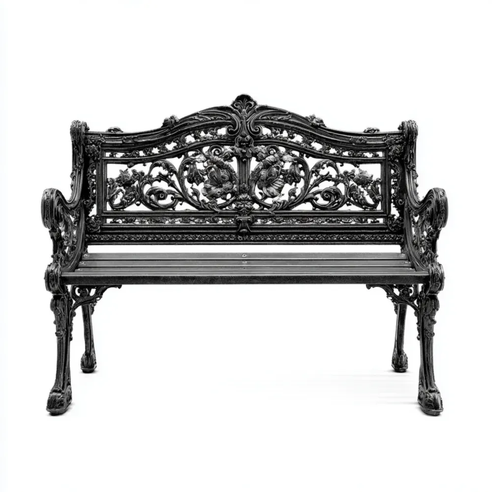 Gartenbank Gusseisen Schwarz
