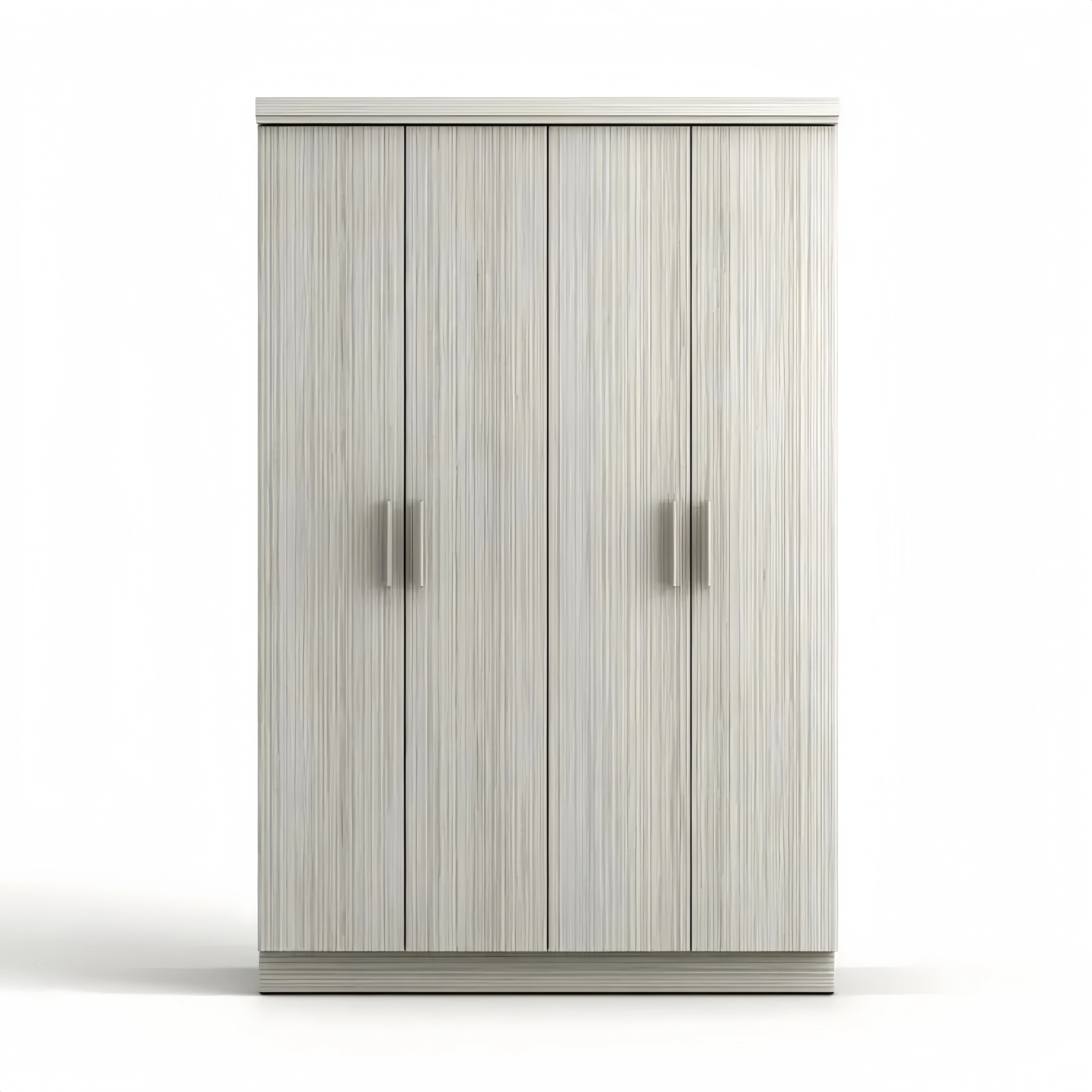 4-türiger Holzkleiderschrank – 180x200x60 cm – Grau