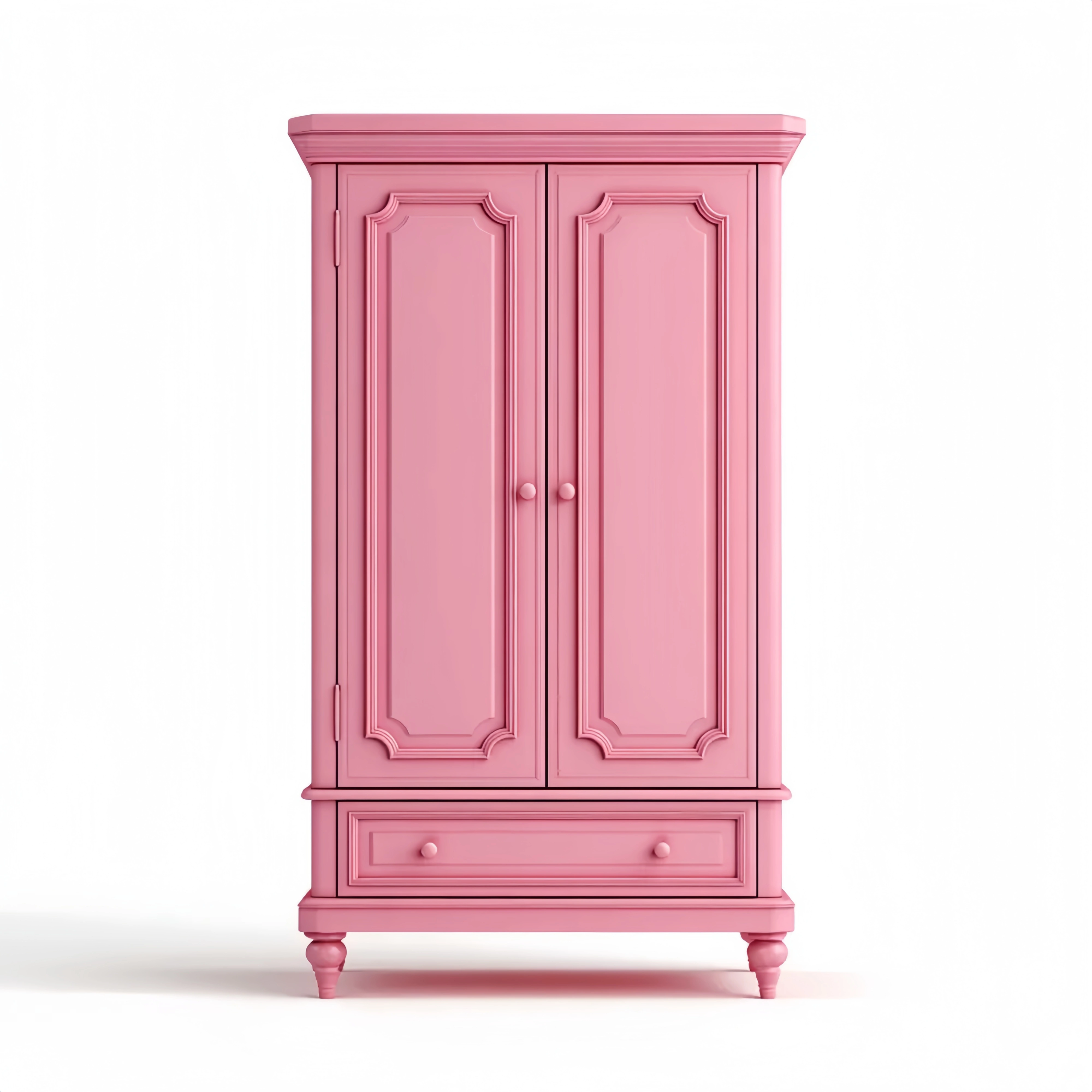 Garderobenschrank Holz 180x90x50 cm - Rosa