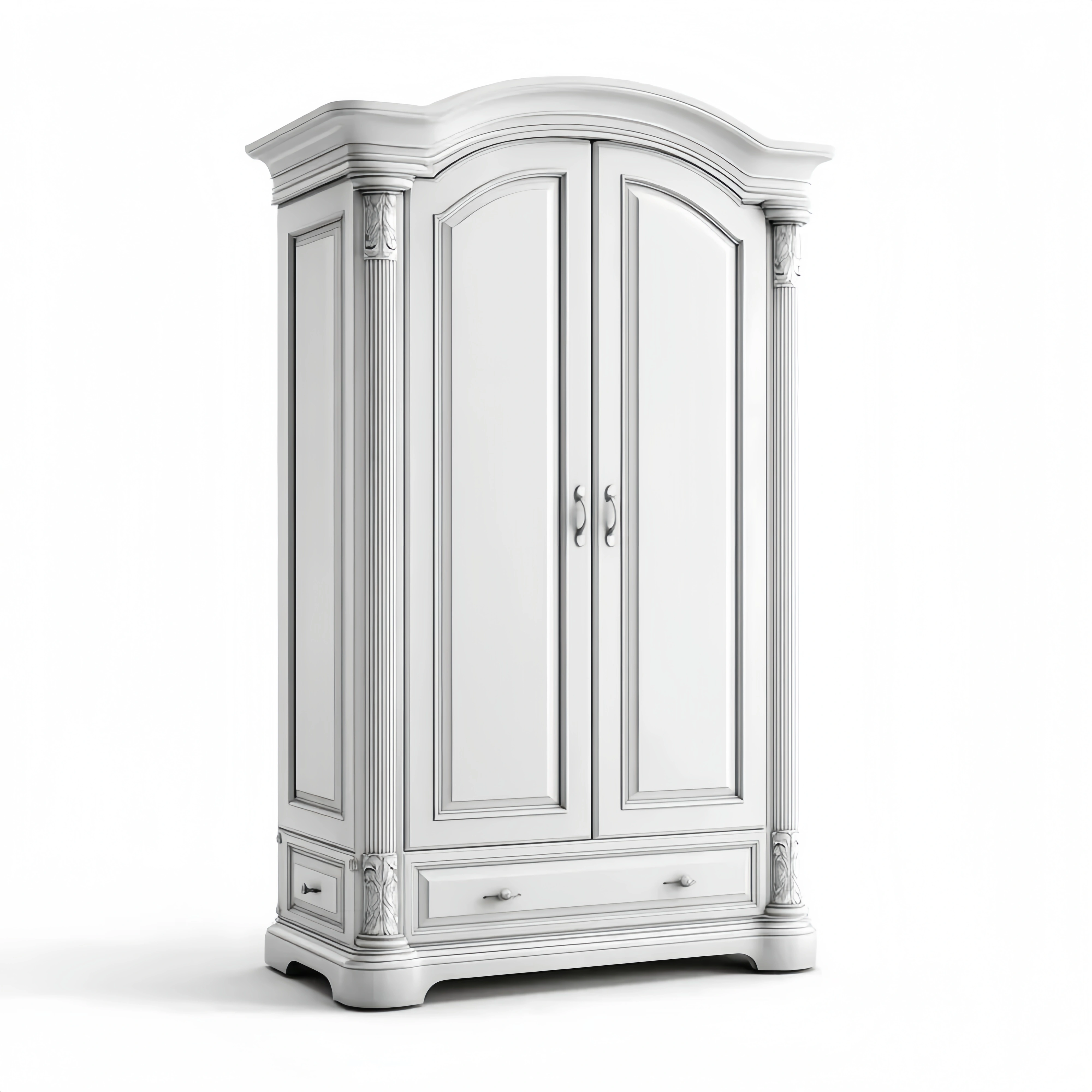 Kleiderschrank Massivholz Weiß