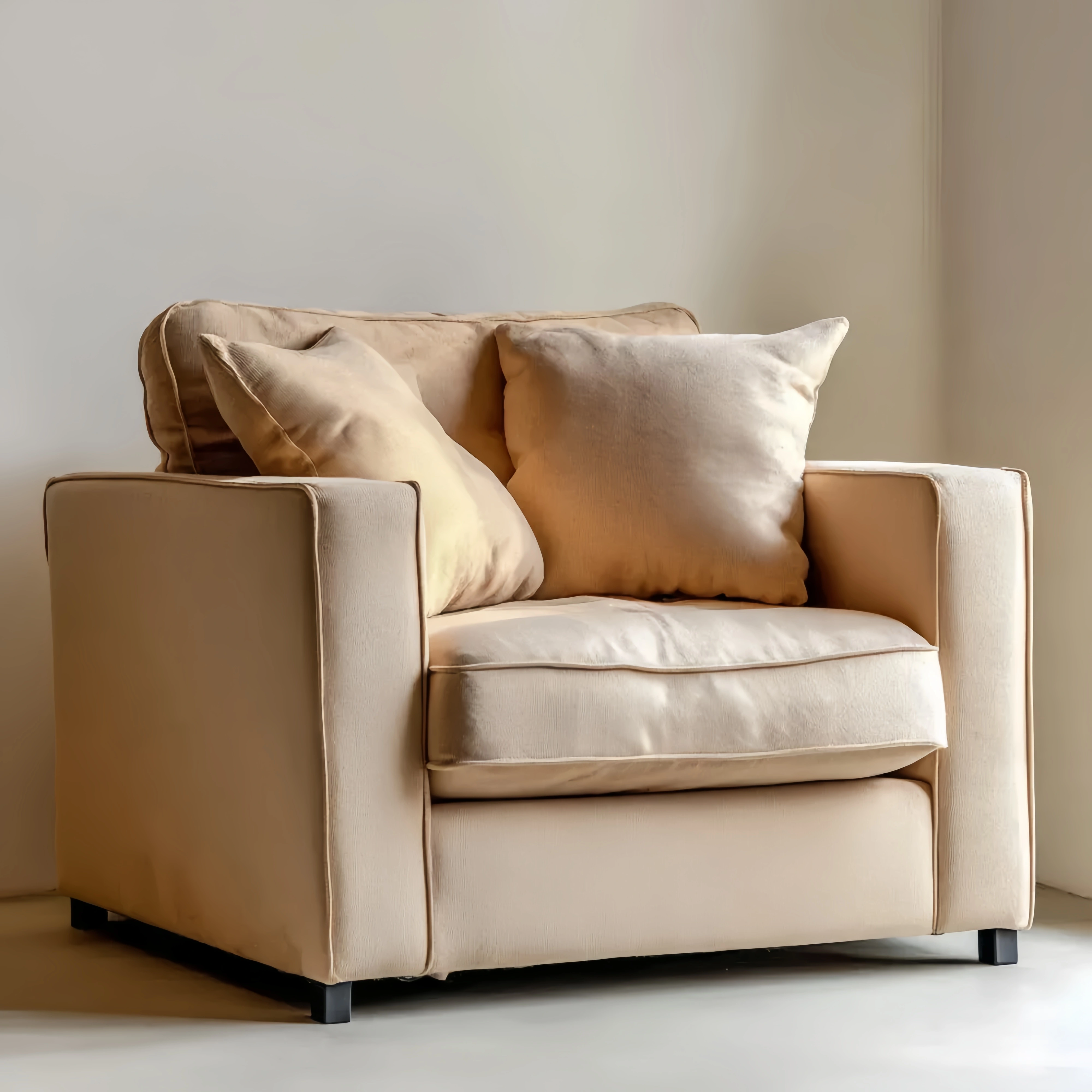 Polstersessel mit Kissen 90x85x75 cm - Beige