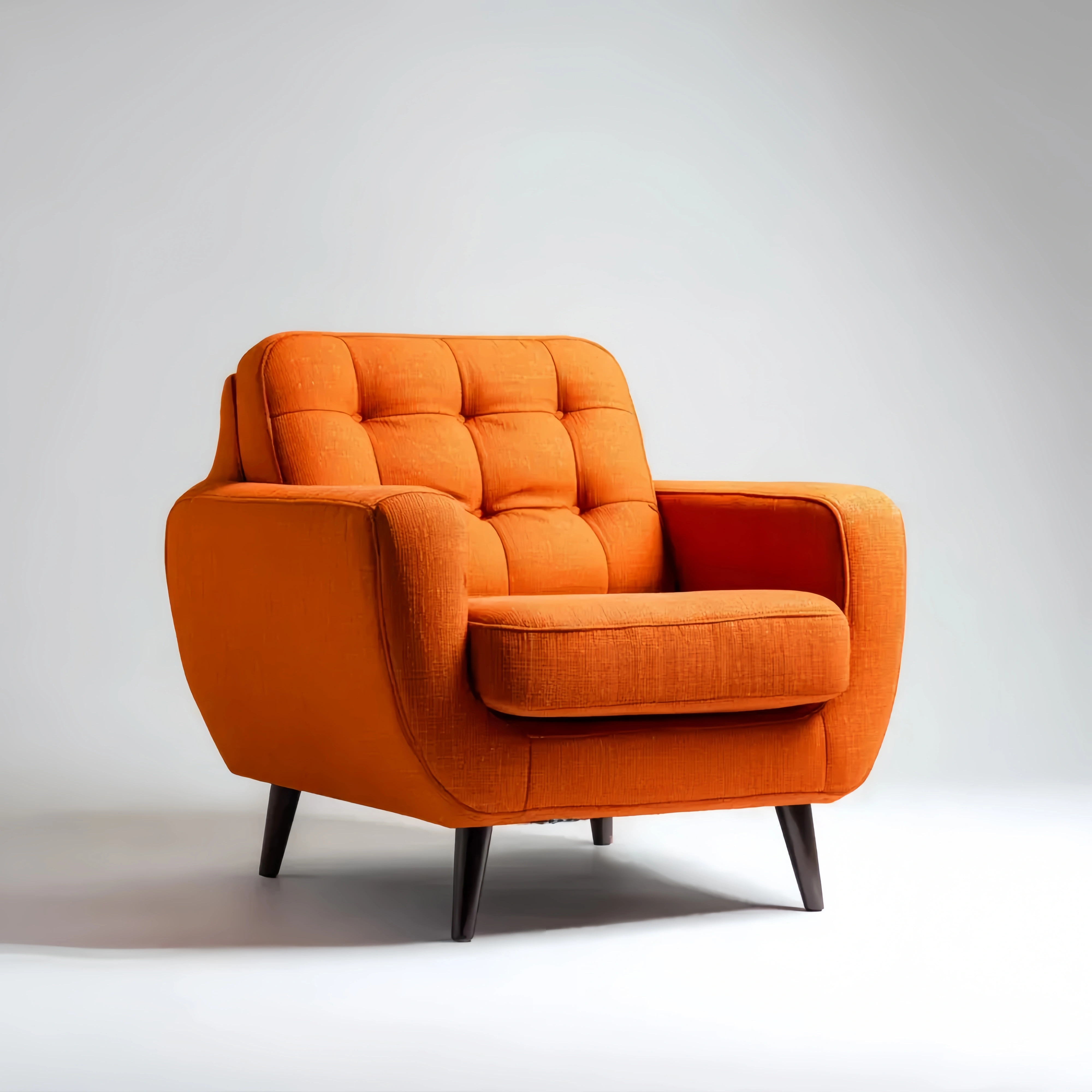 Stoffsessel 85x75x80 cm – Orange – Retro Design