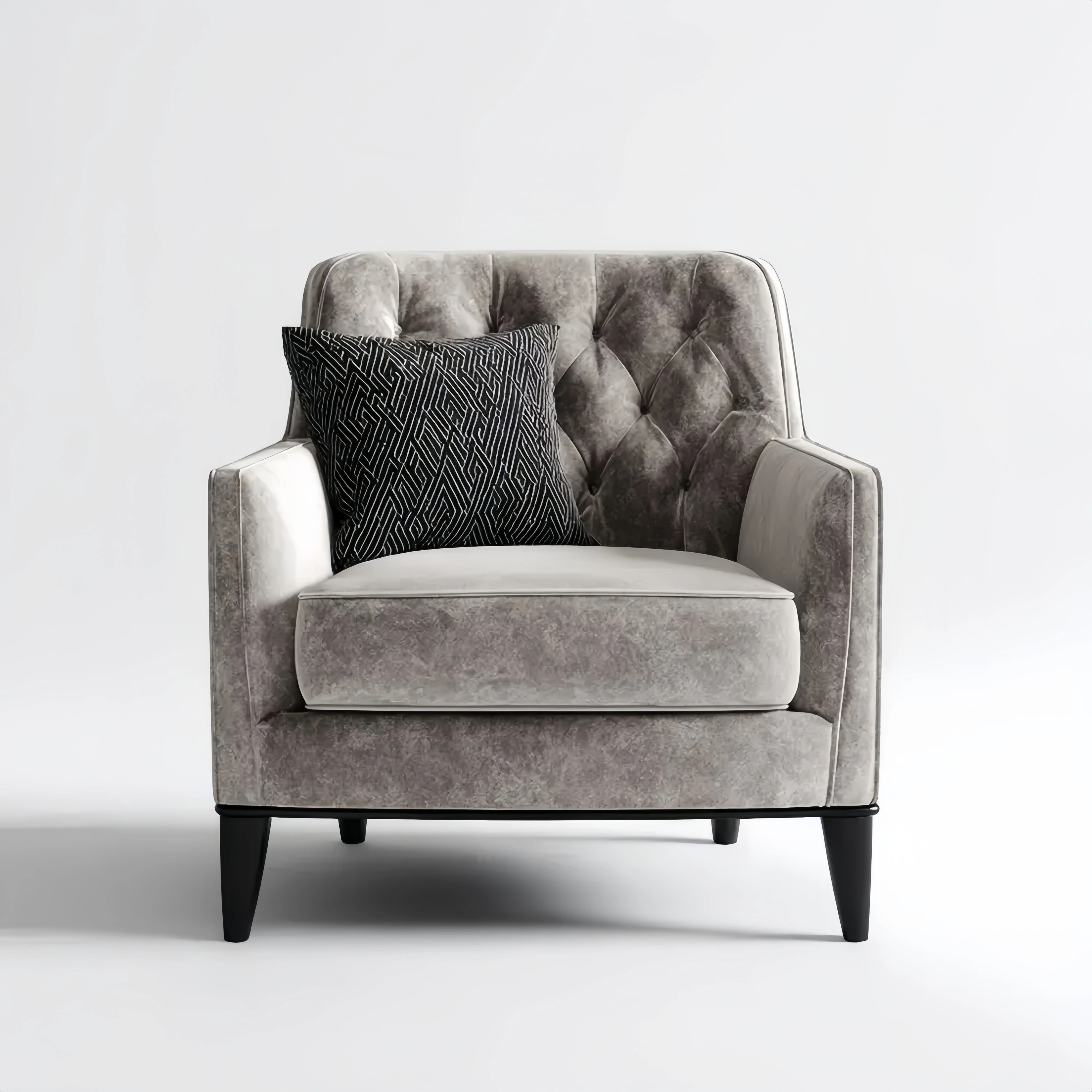 Sessel Samtstoff 85x90x80 cm - Grau