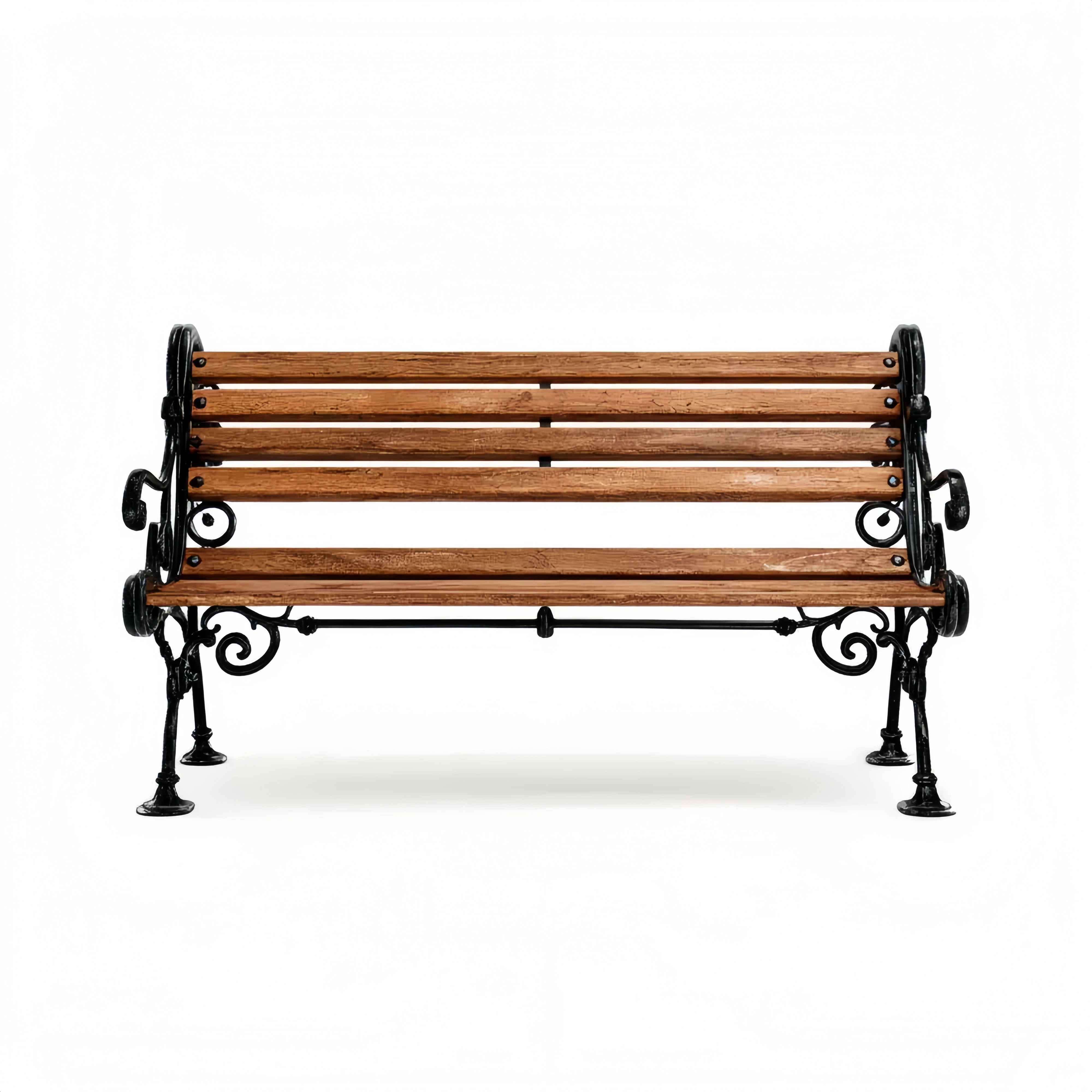 Gartenbank Teakholz Gusseisen 120x40x80 cm