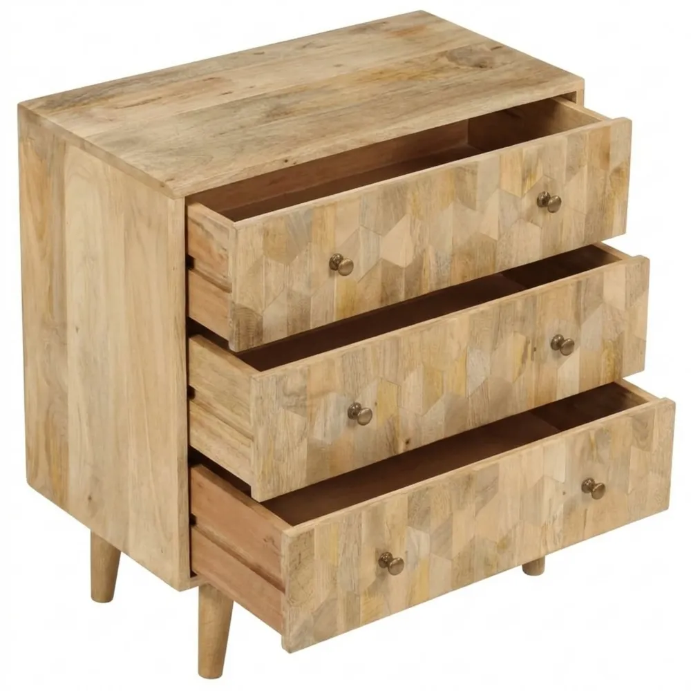 Massivholz Schubladenschrank für verschiedene Räume 70x35x70 cm