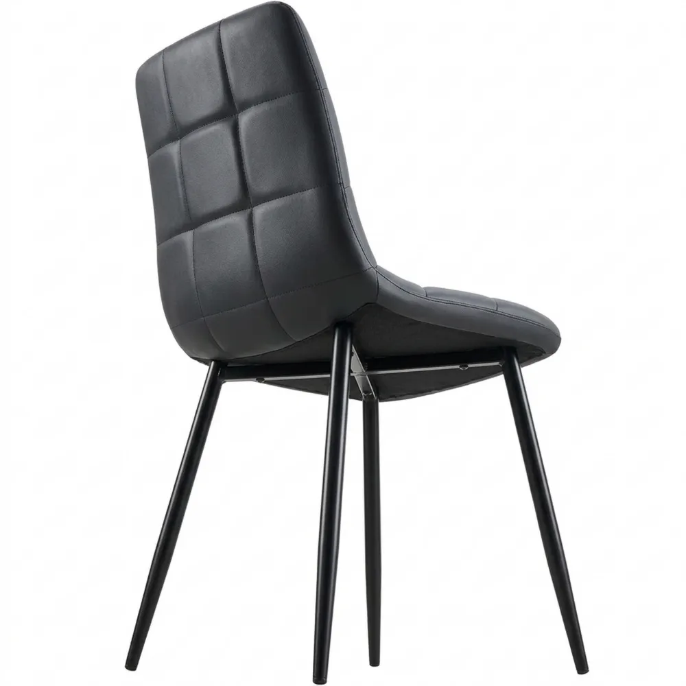 Gesteppter Kunstleder-Polsterstuhl für Esszimmer